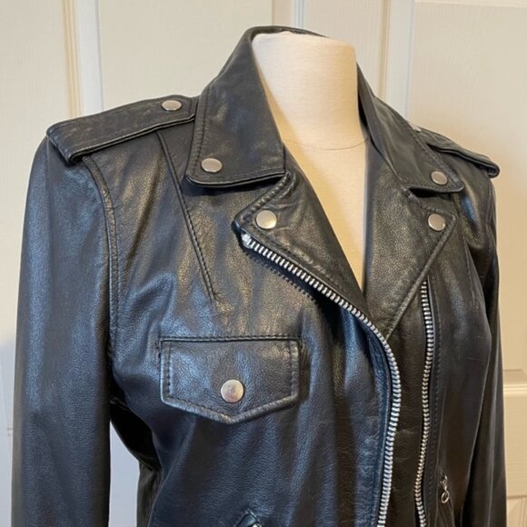 Vintage Berman's Leather 80's Motorcycle Jacket Size Small - Picture 2 of 16
